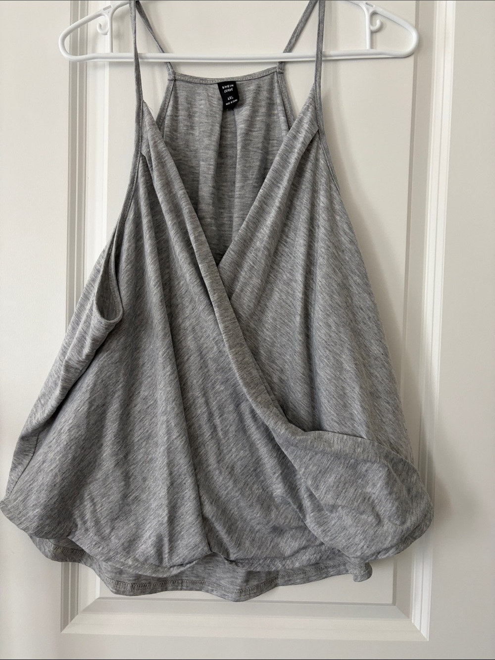 SHEIN Heather Gray Draped Cami Tank